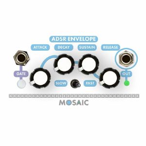 Mosaic 1U ADSR Envelope 4-Stage Envelope Generator Module (white)