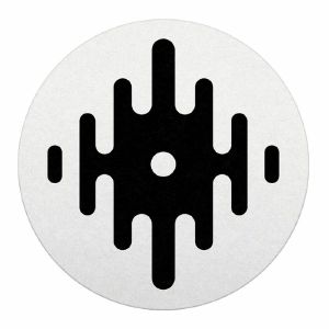 Serato DJ Logo 12 Inch Slipmats (pair, black on white)