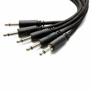 Erica Synths 30cm Braided Patch Cables (black, pack of 5)