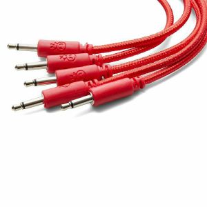 Erica Synths 30cm Braided Patch Cables (red, pack of 5)