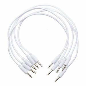 Erica Synths 30cm Braided Patch Cables (white, pack of 5)