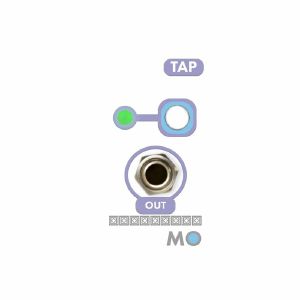 Mosaic 1U Tap Tap Tempo Module With Pause (white)