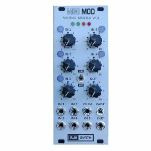 AJH Synth MiniMod Muting Mixer & VCA Audio Mixer Module (silver)
