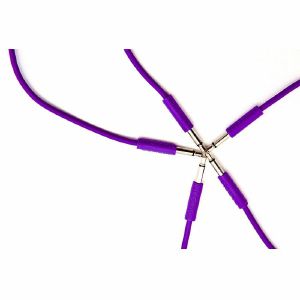 Nazca Noodles Violet 50cm Premium 3.5mm TS Patch Cables (pack of 5, violet)