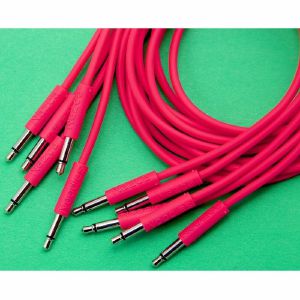 Nazca Noodles Pink 25cm Premium 3.5mm TS Patch Cables (pack of 5, pink)