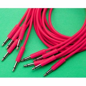 Nazca Noodles Pink 75cm Premium 3.5mm TS Patch Cables (pack of 5, pink)