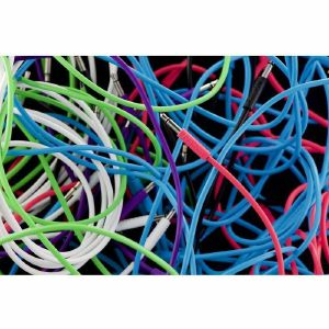 Nazca Noodles Pink 75cm Premium 3.5mm TS Patch Cables (pack of 5, pink)