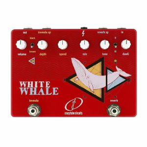 Crazy Tube Circuits White Whale Analogue 3-Spring Reverb Tank & Tremolo Effects Pedal (red)