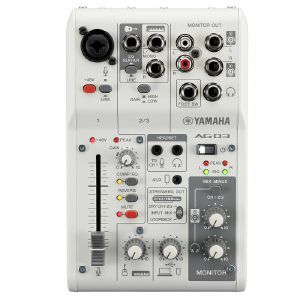 Yamaha AG03MK2 3-Channel Live Streaming Studio Mixer With USB Audio Interface (white)