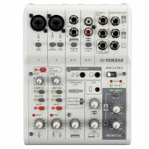 Yamaha AG06MK2 6-Channel Live Streaming Studio Mixer With USB Audio Interface (white)