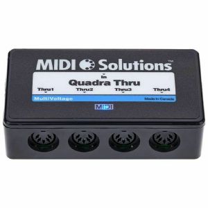 MIDI Solutions Quadra Thru V2 4-Output Active MIDI Thru Box (B-STOCK)