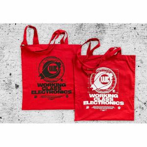 Xaoc Devices Working Class Electronics Tote Bag (red, white)