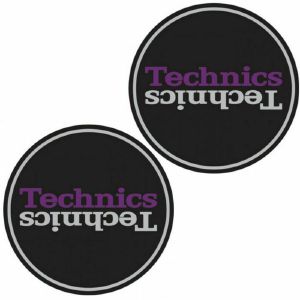 Technics Duplex 3 12" Vinyl Record Slipmats (pair, black & purple) (B-STOCK)