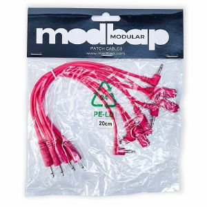 Modbap Modular Divvy 8" Split Patch Cables (20cm, pack of 4, pink)