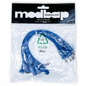 Modbap Modular Divvy 8" Split Patch Cables (20cm, pack of 4, blue)