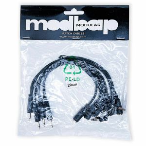 Modbap Modular Divvy 8" Split Patch Cables (20cm, pack of 4, black)