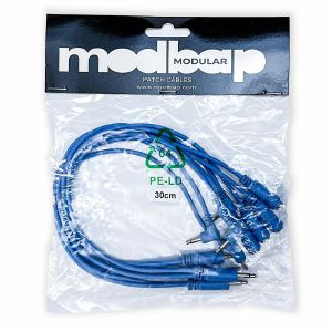 Modbap Modular Divvy 12" Split Patch Cables (30cm, pack of 4, blue)