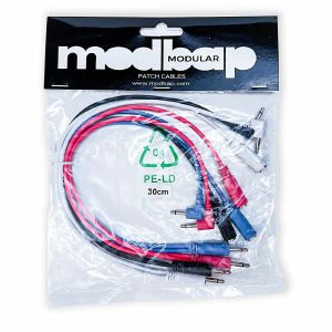 Modbap Modular Divvy 12" Split Patch Cables (30cm, pack of 4, pink/blue/black/white)
