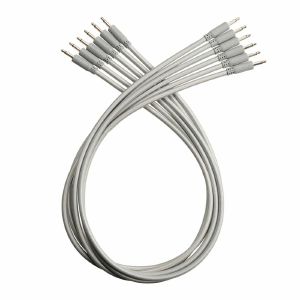 Synth Cables Braided 3.5mm Mono TS Male Patch Cables (grey/30cm/pack of 6)