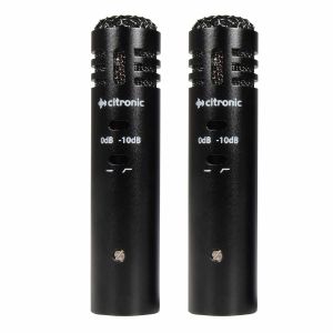Citronic ECM20 Cardioid Condenser Microphones Stereo (black, pair)