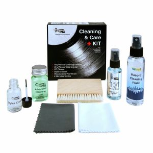 Winyl Vinyl Record/CD/Stylus Cleaning & Care Kit (incl cleaning solutions, vinyl record brush & cloths)