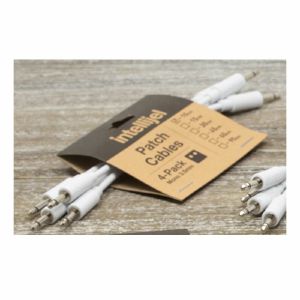 Intellijel 10cm Mono 3.5mm Synth Module Patch Cables (white, pack of 4)