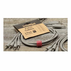 Intellijel 45cm Mono 3.5mm Synth Module Patch Cables (grey, pack of 4)