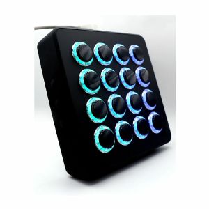 DJ Tech Tools MIDI Fighter Spectra 16-Button MIDI Controller (black)