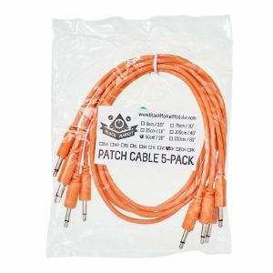 Black Market Modular 3.5mm (1/8") Male Mono Patch Cables (50cm/orange/pack of 5)