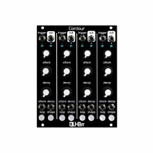 Qu-Bit Contour Quad Envelope Generator & Low Frequency Oscillator Module (black)