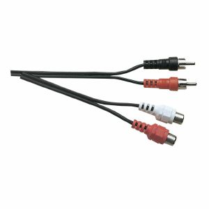 Electrovision 2x Phono Plugs To 2x Phono Line Socket Cable (3.0m)