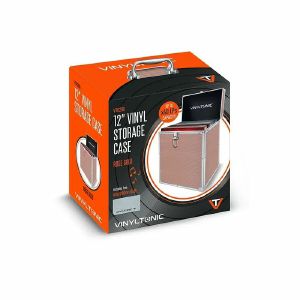 Vinyl Tonic 12" Vinyl Record Flightcase 40 With Microfibre Cloth (rose gold)