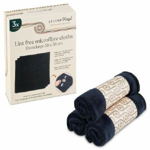 Legend Vinyl Vinyl Record Extra Large Lint Microfibre Cloth (pack of 3) (B-STOCK)
