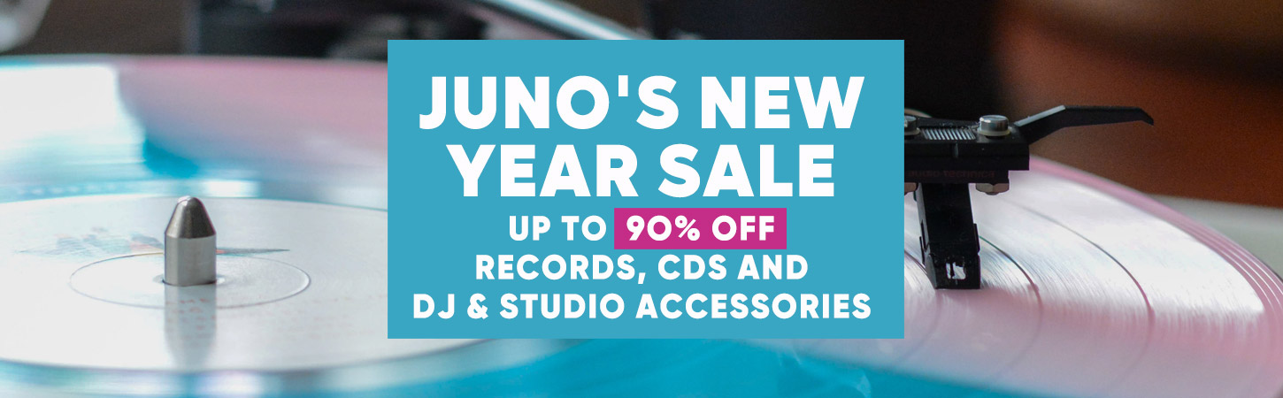 Juno's New Year Sale. Up to 90% OFF records, CDs and DJ & studio accessories.