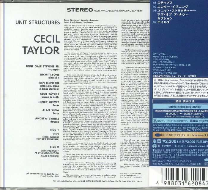 TAYLOR, Cecil - Unit Structures