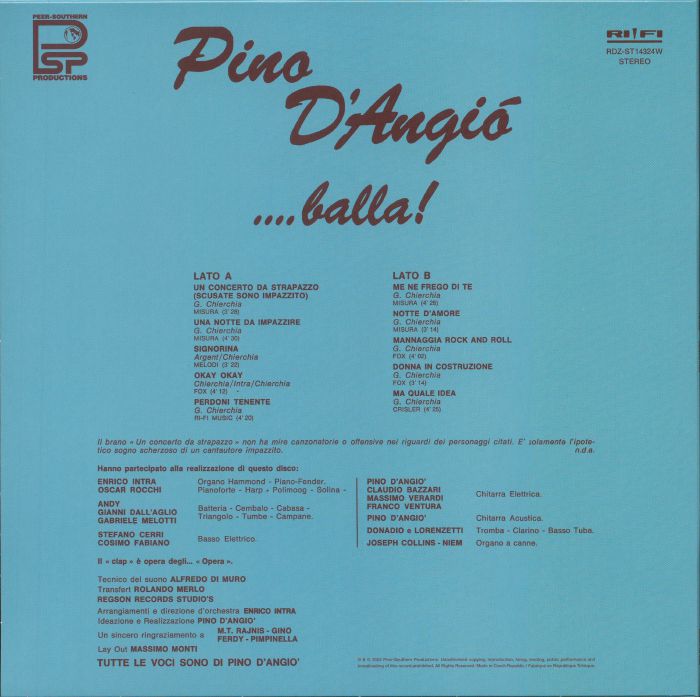 Pino D'ANGIO - Balla! (reissue)