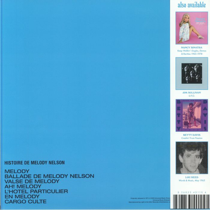 GAINSBOURG, Serge - Histoire De Melody Nelson (reissue)