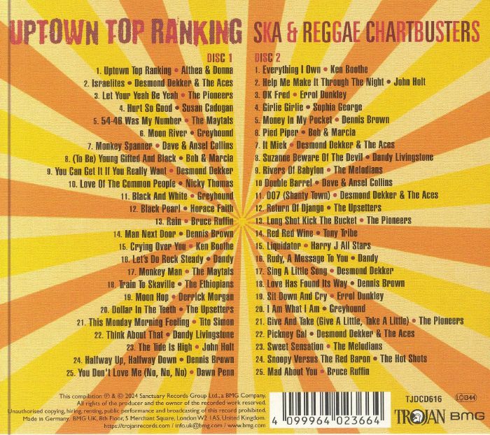 VARIOUS - Uptown Top Ranking: Trojan Ska & Reggae Chartbusters