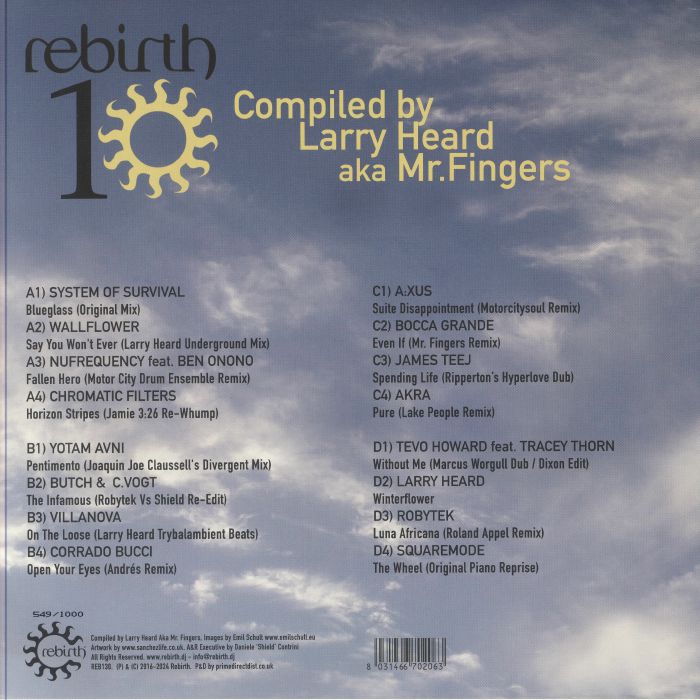 Various Artists / Rebirth 10 Selected by Larry Heard aka Mr. Fingers (RSD2024) Various Artists / Rebirth 10 Selected by Larry Heard aka Mr. Fingers (RSD2024)
