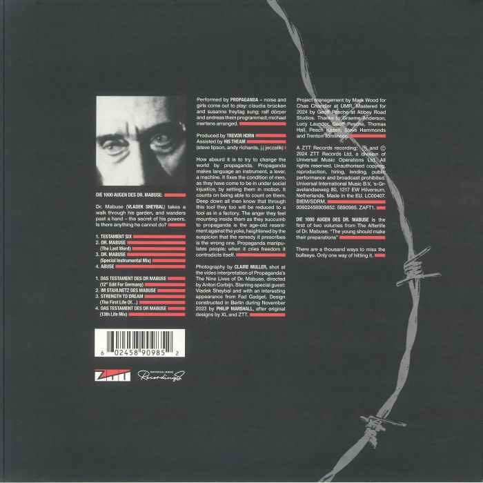 PROPAGANDA - The 1000 Eyes Of Dr Mabuse: Part One (40th Anniversary Edition) (Record Store Day RSD 2024)