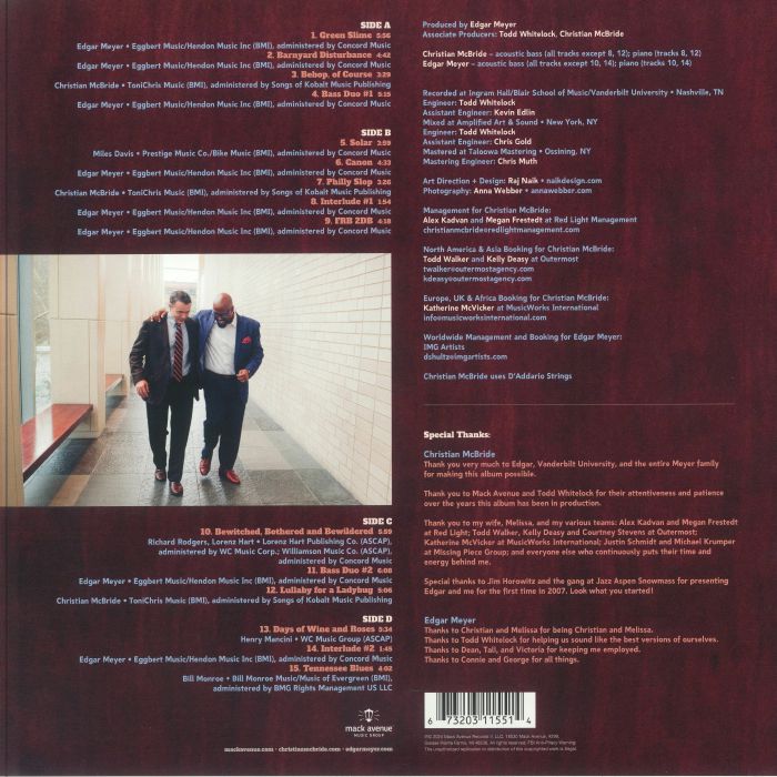 McBRIDE, Christian/EDGAR MEYER - But Who's Gonna Play The Melody? (Record Store Day RSD 2024)