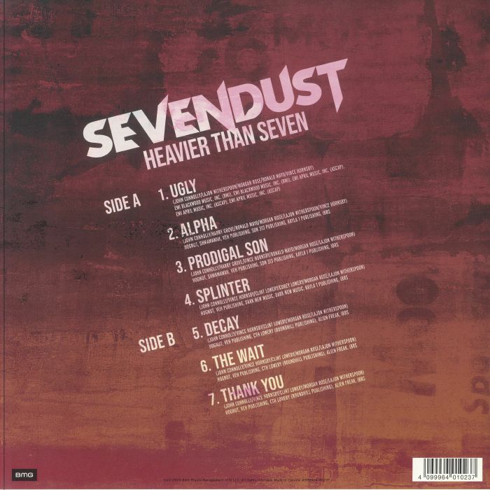 SEVENDUST Heavier Than Seven (Record Store Day RSD 2024) Vinyl