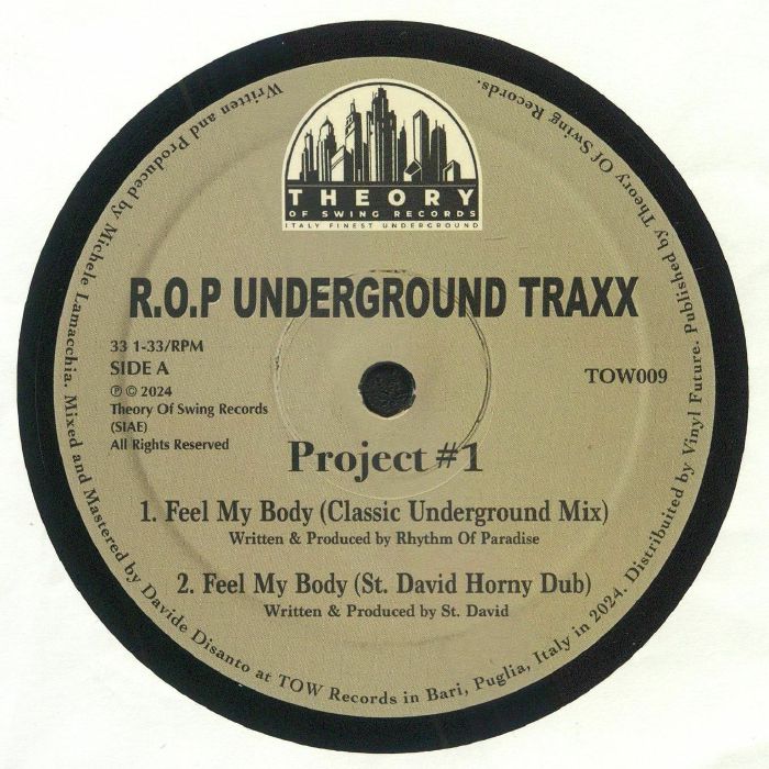 ROP UNDERGROUND TRAXX Project 1 Vinyl at Juno Records