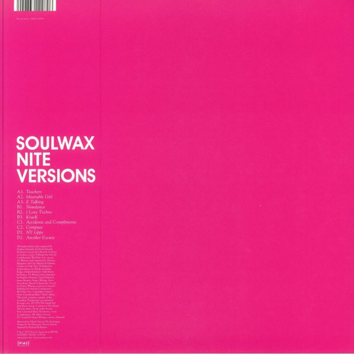 SOULWAX NITE VERSIONS レコード SOULWAX - Nite Versions レコード at Juno Records.