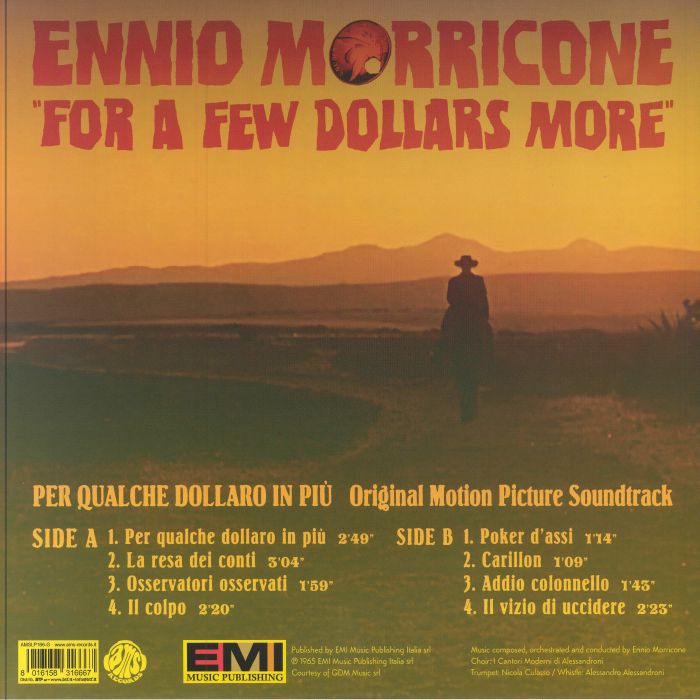 Ennio MORRICONE - For A Few Dollars More (reissue) (Soundtrack) Vinyl ...