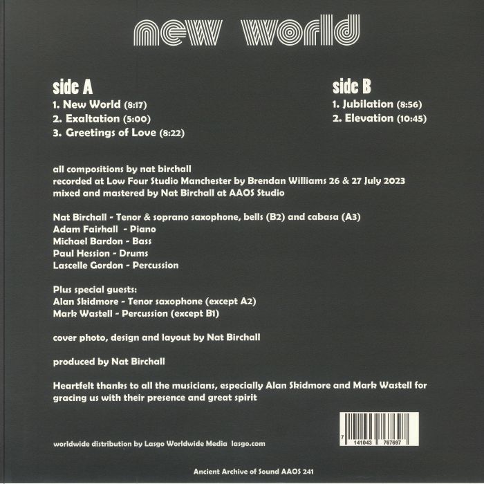 NAT BIRCHALL UNITY ENSEMBLE - New World