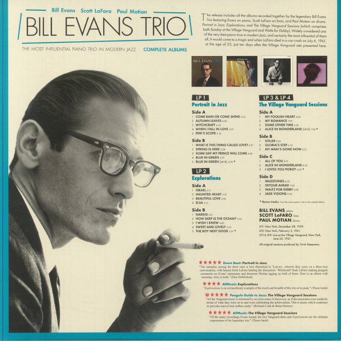 BILL EVANS TRIO - The Most Influential Piano Trio In Moden Jazz: Complete Albums