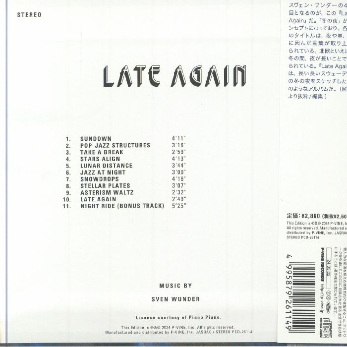WUNDER, Sven - Late Again