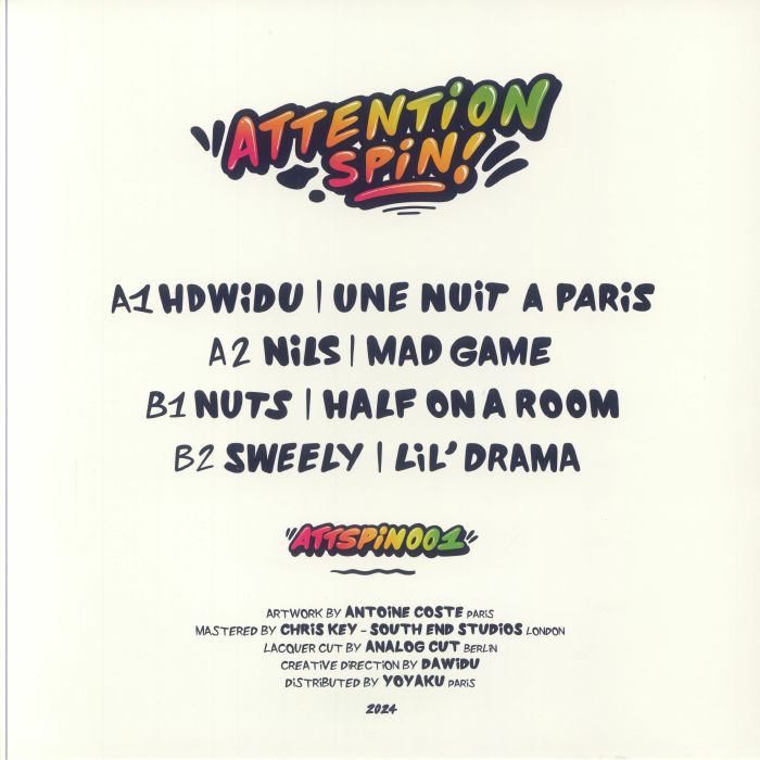 HDWIDU/NILS/NUTS/SWEELY - Attention Spin! 001