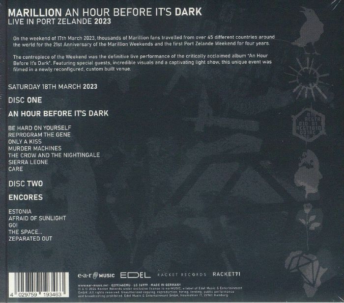 MARILLION - An Hour Before It's Dark: Live In Port Zelande 2023